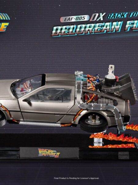 Beast Kingdom Toys Back to the Future II DeLorean Egg Attack Floating Statue Deluxe Version 