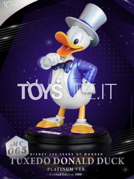 Beast Kingdom Toys 100 Years Of Wonder Disney Tuxedo Donald Duck Platinum Version Master Craft  Statue