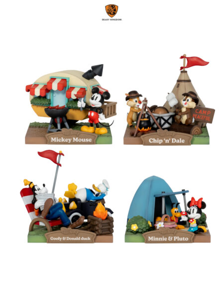 Beast Kingdom Toys Disney Campsite Series Mickey Mouse/ Chip and Dale/ Goofy and Donald/ Minnie and Pluto Diorama