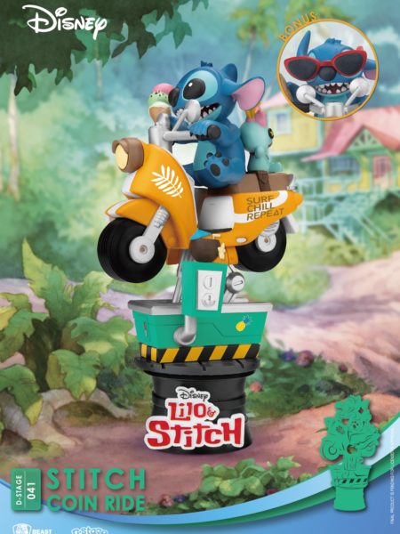 Beast Kingdom Toys Disney Lilo&Stitch Stitch Coin Ride Pvc Diorama