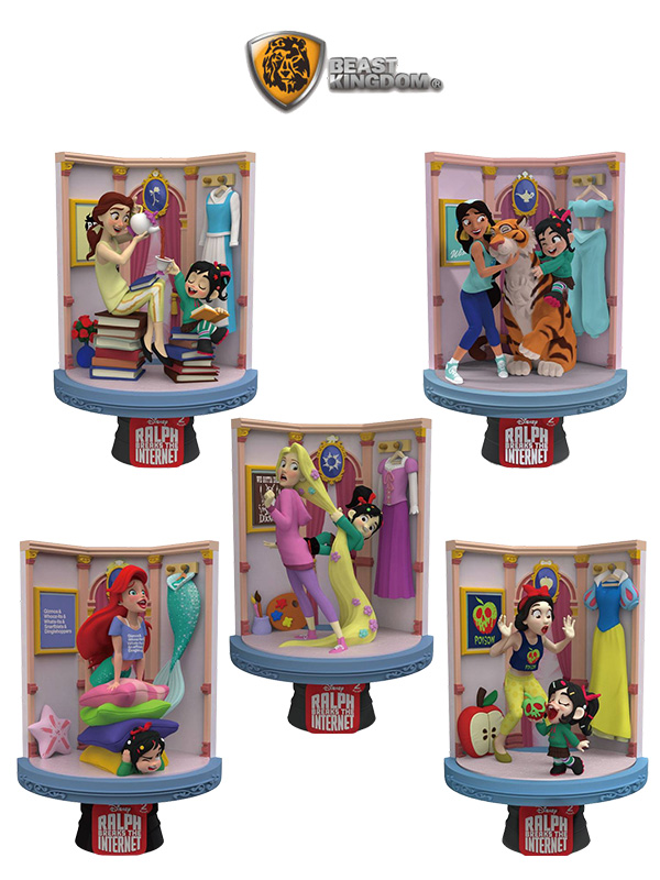 Beast Kingdom Toys Disney Wreck It Ralph 2 Diorama Vanellope Wth Belle/Rapunzel/Ariel/Jasmine/Snowwhite