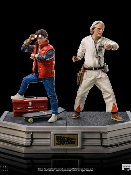 Iron Studios Back To The Future Doc Brown/ Marty McFly 1:10 Statue