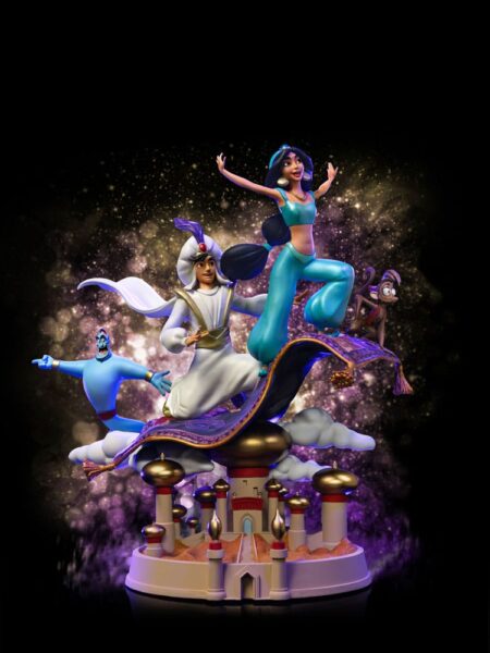 Iron Studios Disney 100 Years Of Wonder Aladdin Aladdin And Jasmine 1:10 Statue Deluxe Version