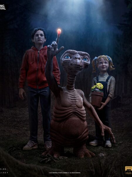 Iron Studios E.T. The Extra-Terrestrial E.T. Elliot and Gertie 1:10 Deluxe Statue