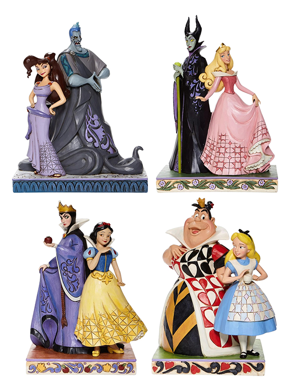Jim Shore Disney Traditions Megara&Hades/ Alice&Queen Of Hearts/Aurora & Meleficent/SnowWhite&Evil Queen