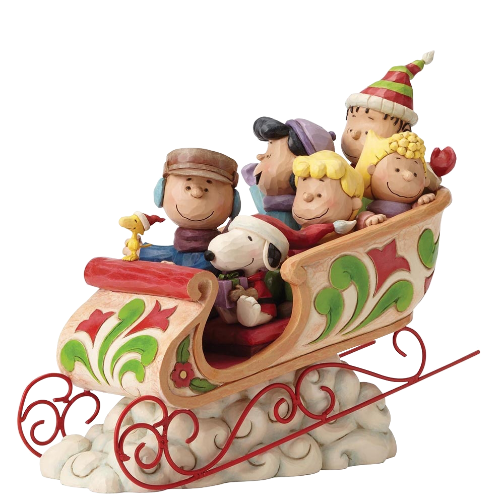 jim-shore-peanuts-charlie-brown-and-snoopy-gang-christmas-sleigh-toyslife