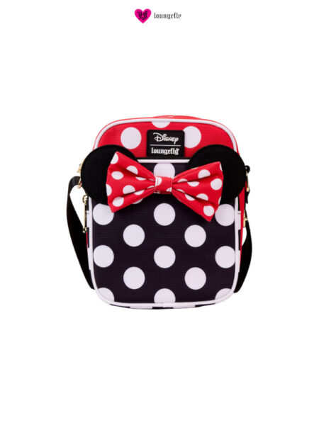 Loungefly Disney Minnie Rocks the Dots Passport Bag