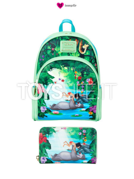 Loungefly Disney The Jungle Book Bare Necessities Backpack Zaino/ Wallet Portafoglio