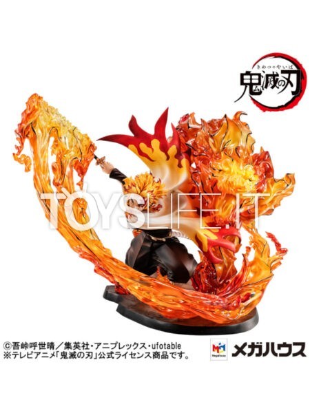 Megahouse Demon slayer Kimetsu no Yaiba Kyojuro Rengoku Flame Breathing Fifth Form Flame Tiger G.E.M. Series 1:8 Statue