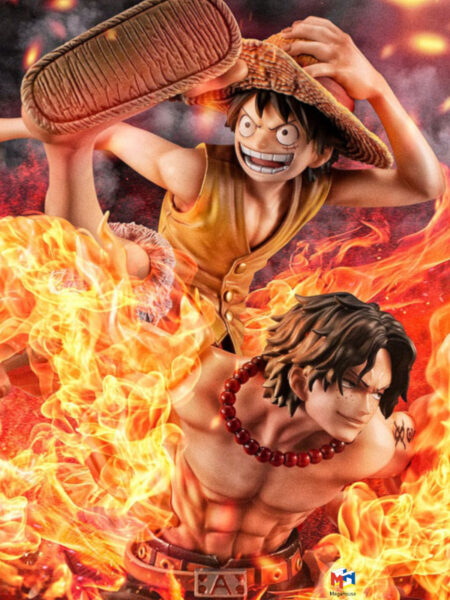 Megahouse One Piece Luffy & Ace Bond between brothers 20th Limited Version P.O.P NEO Maximum Pvc Statue