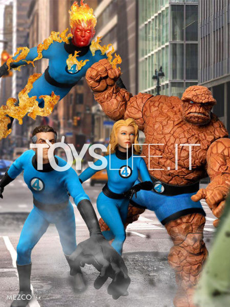 Mezco Toyz Marvel Fantastic Four 1:12 Figure Deluxe Steel Box Set