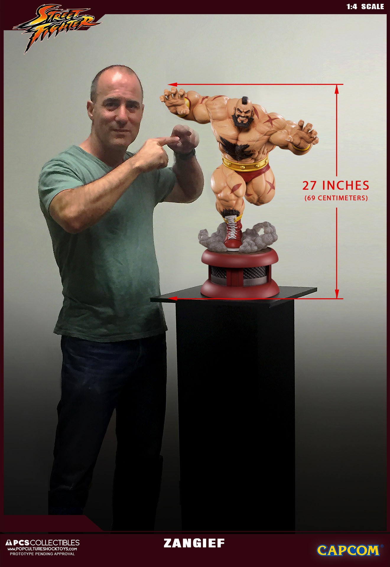 STREET FIGHTER ZANGIEF STATUE 1/4 Scale 65/300 POP CULTURE SHOCK PCS