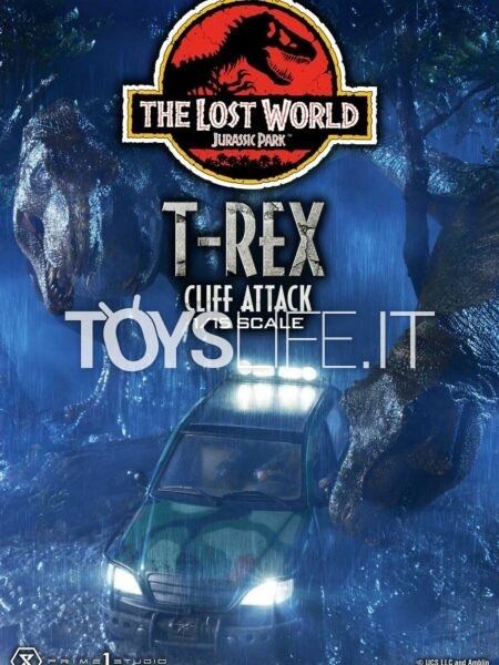 Prime 1 Studio Jurassic Park The Lost World T-Rex Cliff Attack 1:15 Statue Bonus Version