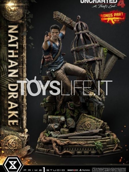 Prime 1 Studio Uncharted 4 A Thief's End Nathan Drake 1:4 Deluxe Statue Bonus Version