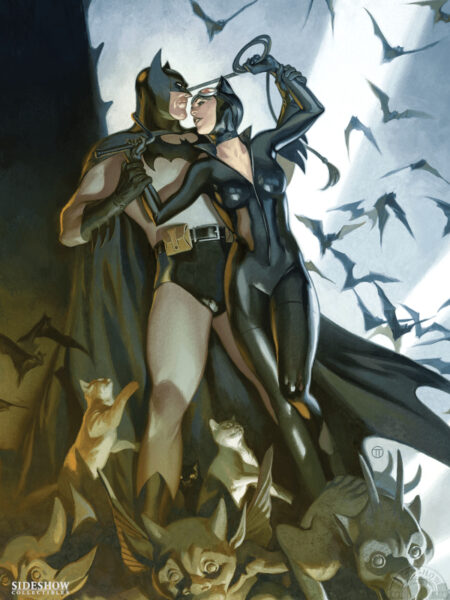 Sideshow DC Comics Batman & Catwoman 46x61 Art Print by Julian Totino Tedesco