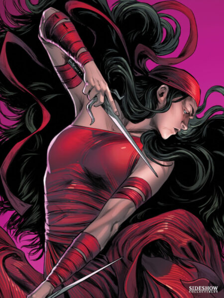 Sideshow Marvel Comics Elektra Woman Without Fear 46x61 Unframed Art Print