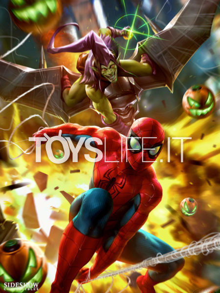 Sideshow Marvel Spider-Man vs Green Goblin 46X61 Unframed Art Print