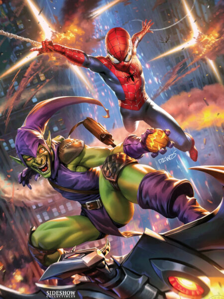 Sideshow Marvel Comics Spider-Man & Green Goblin 46x61 Art Print by Derrick Chew