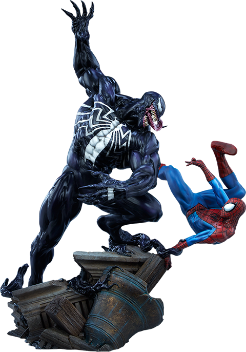 sideshow-marvel-comics-spiderman-vs-venom-maquette-toyslife