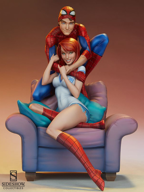 Sideshow Marvel J.S. Campbell Spiderman and Mary Jane Maquette