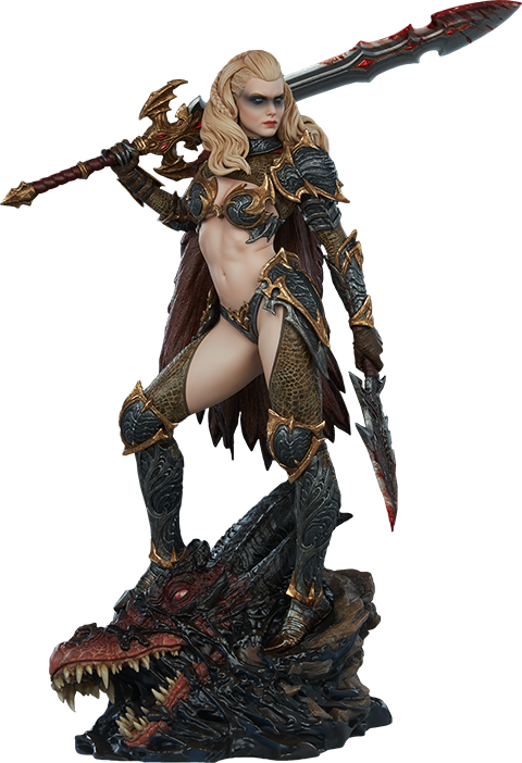 sideshow-originals-dragon-slayer-warrior-forged-in-flame-statue-toyslife