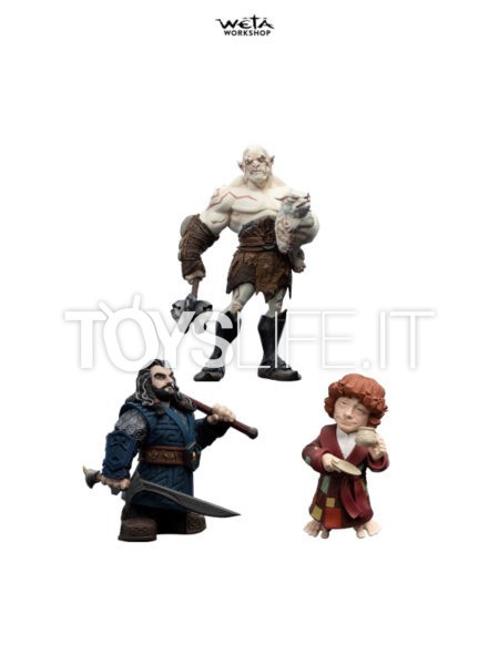 Weta The Hobbit Azog The Defiler/ Bilbo Baggins/ Thorin Oakenshield Limited Edition Mini Epics Pvc Figure