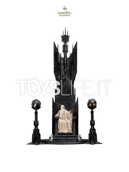 Weta The Lord Of The Rings Saruman The White On Throne 1:6 Statue